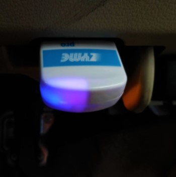 Zyme obd tracker for car installed in vehicle and running